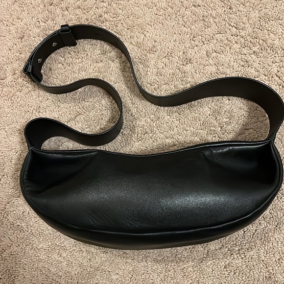 COS Black Leather Crescent Crossbody Bag - Picture 9 of 11